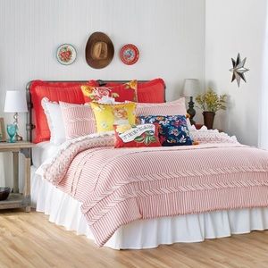 The Pioneer Woman Red Ticking Stripe Duvet & Shams